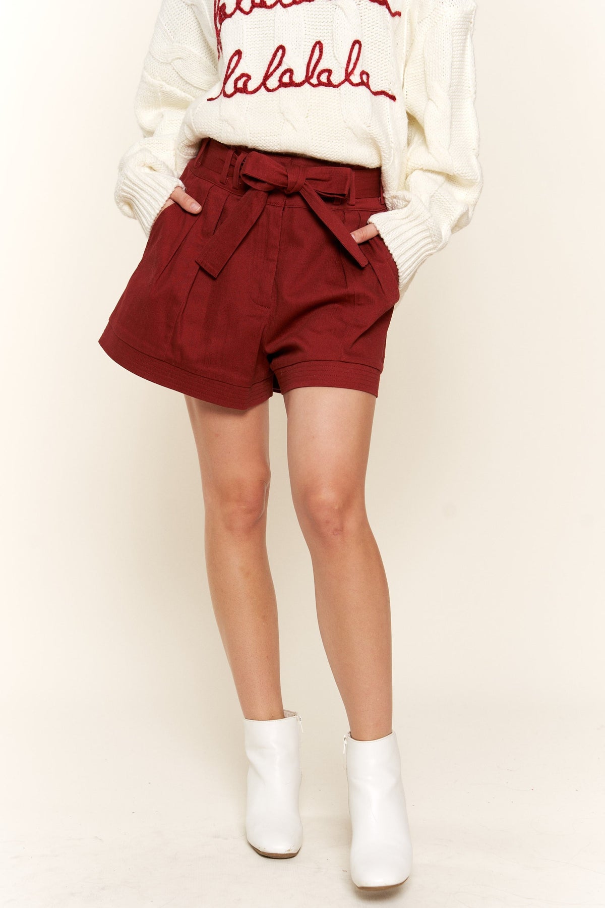 Crazy About You Belted Shorts