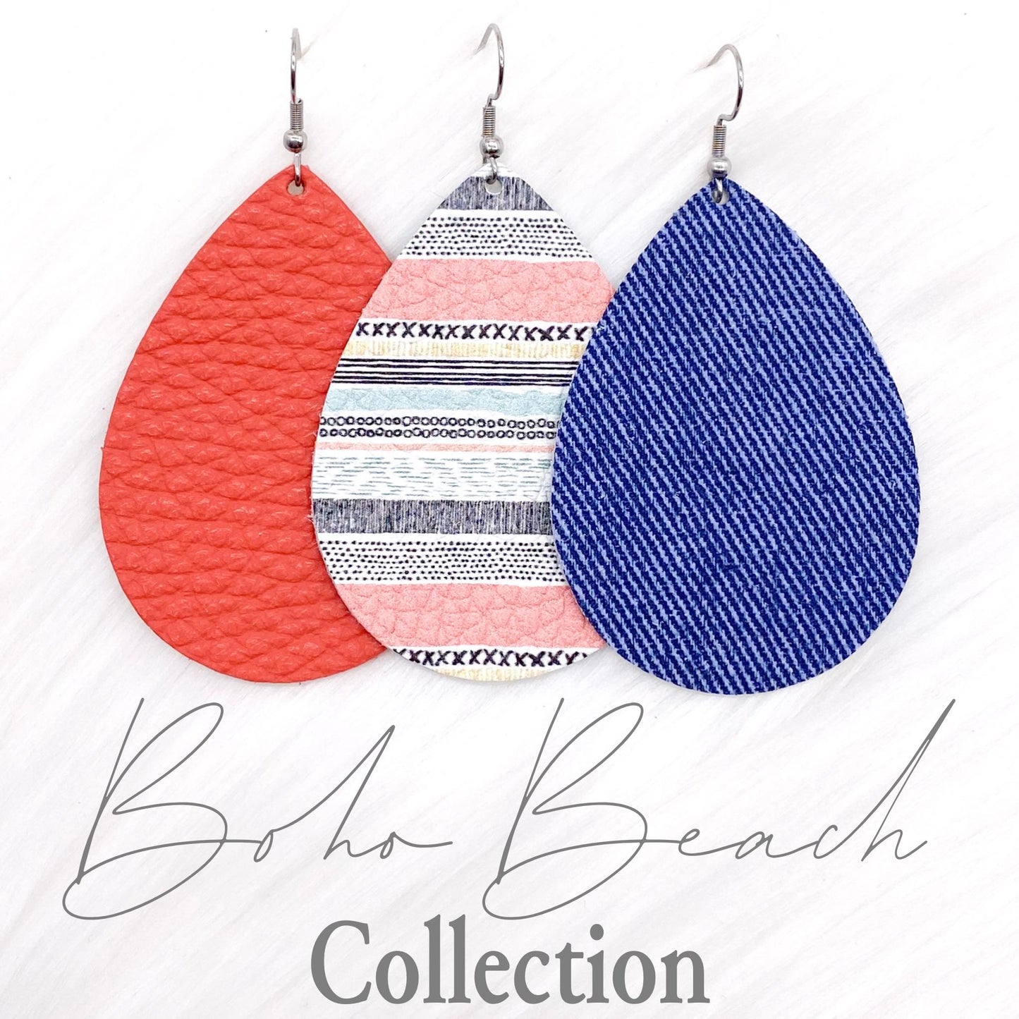 2.5" Beach Boho Collection Earrings - Deep Coral