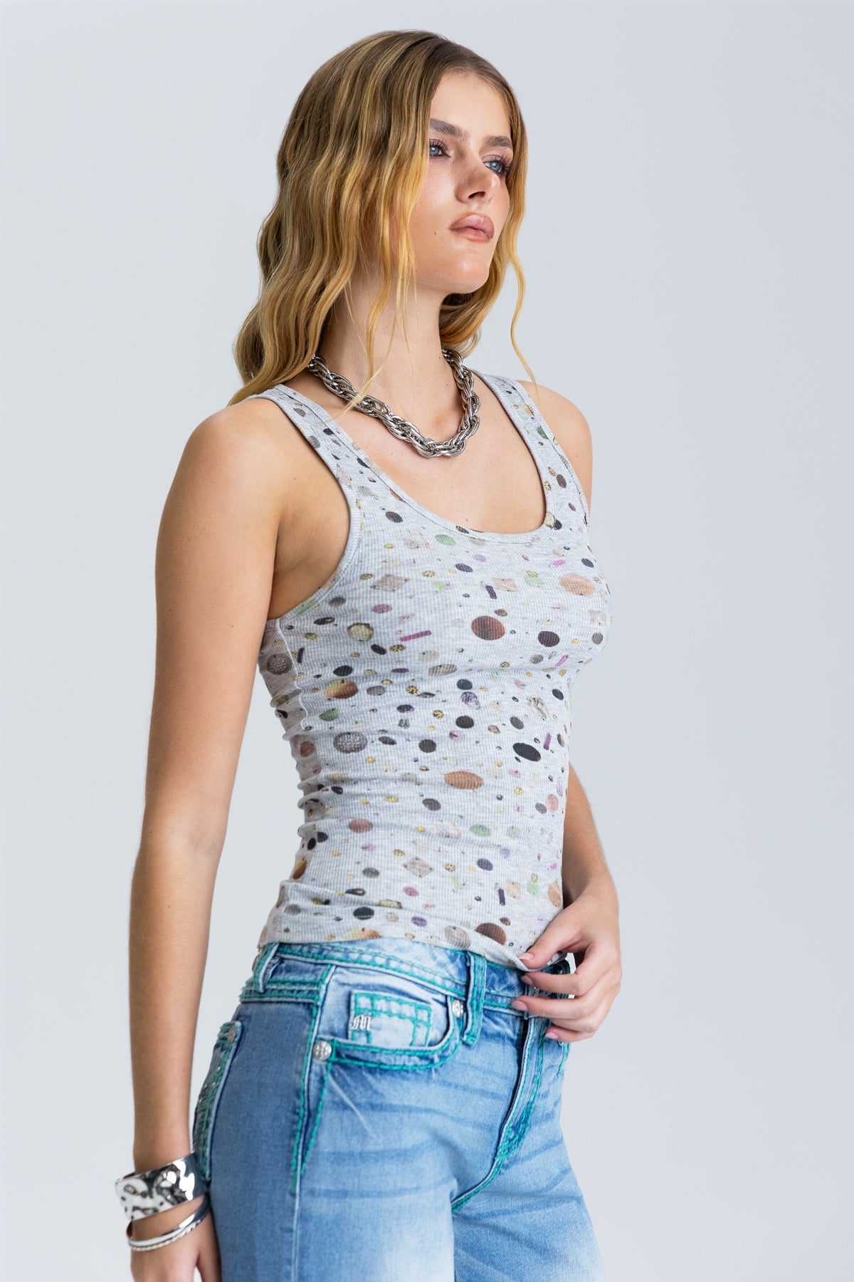 Bijou Graphic Rib Tank