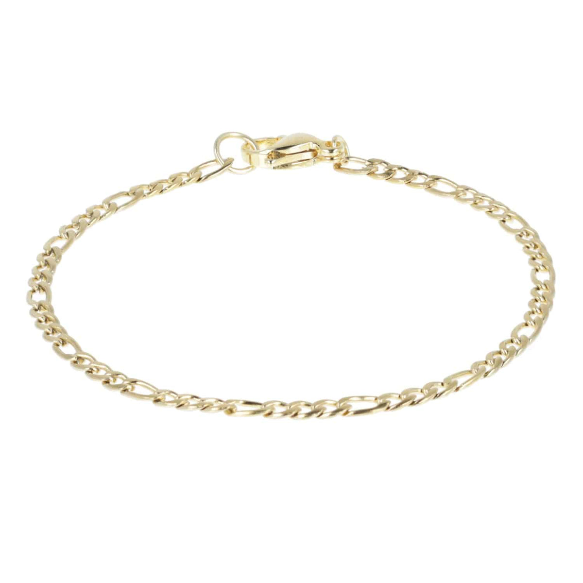 Figaro Chain Bracelet (Gold Plated)