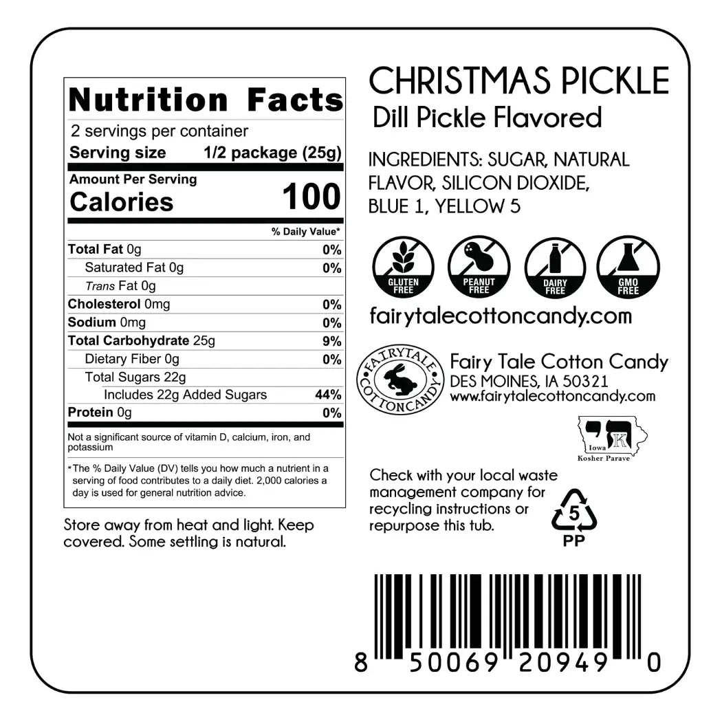 Christmas Pickle Cotton Candy