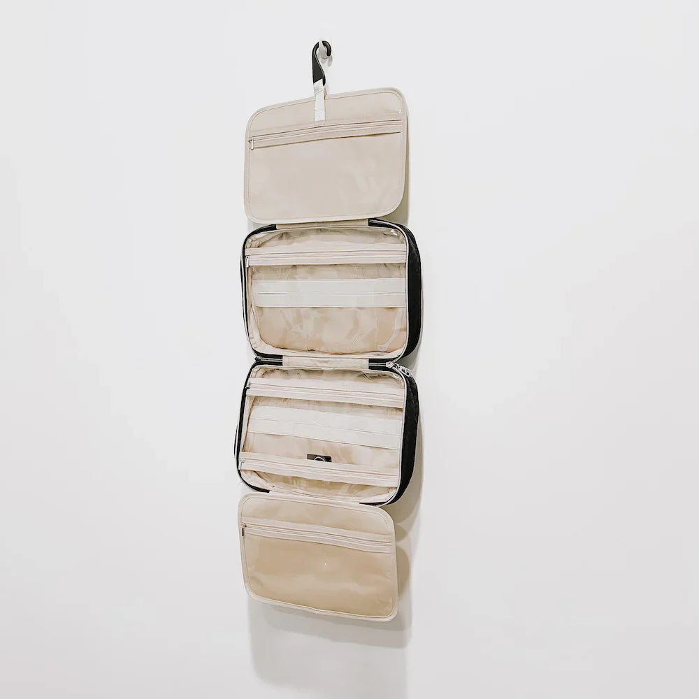 Flora Travel Toiletry Bag - Black