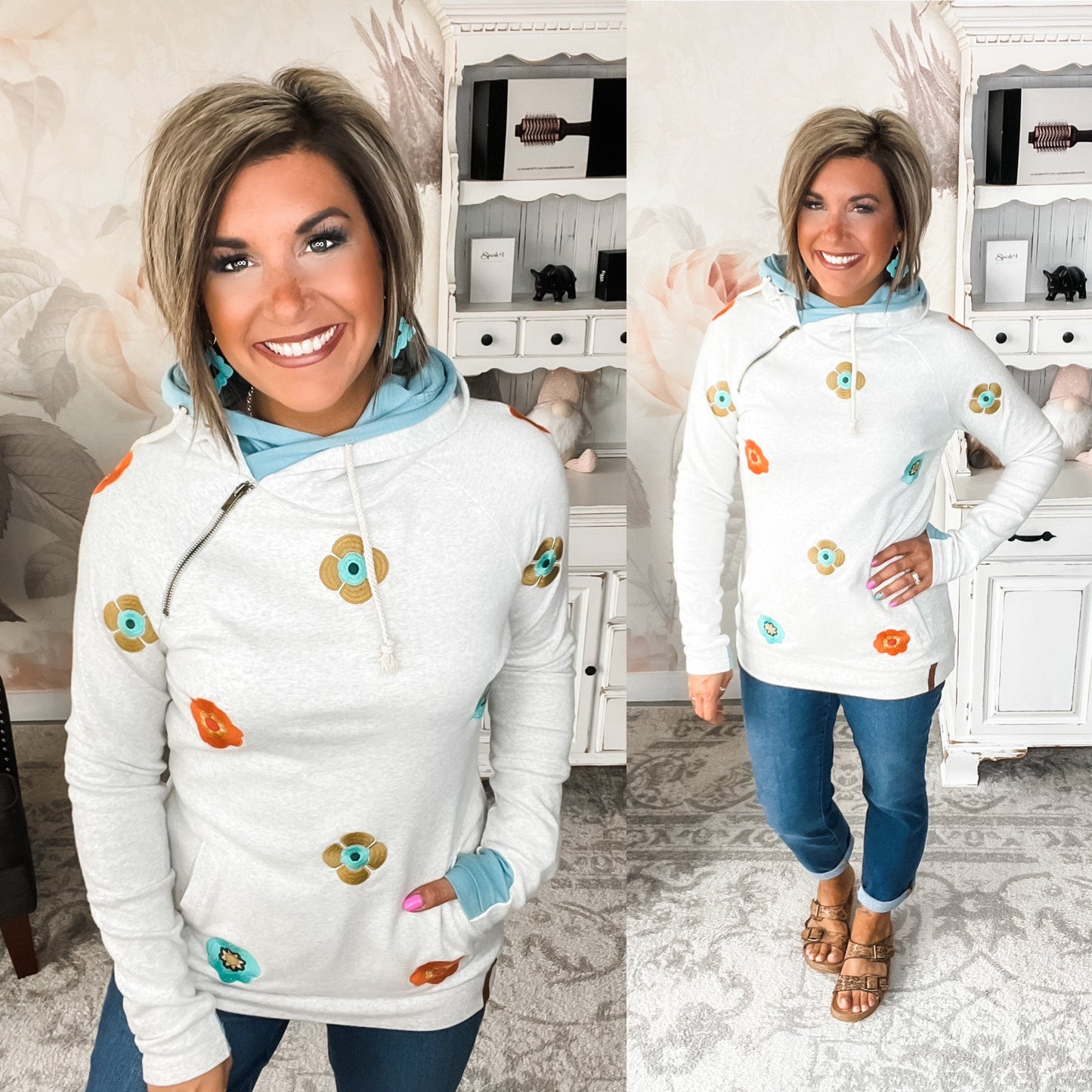 Ampersand Avenue Doublehood™ Sweatshirt - Spring Bloom