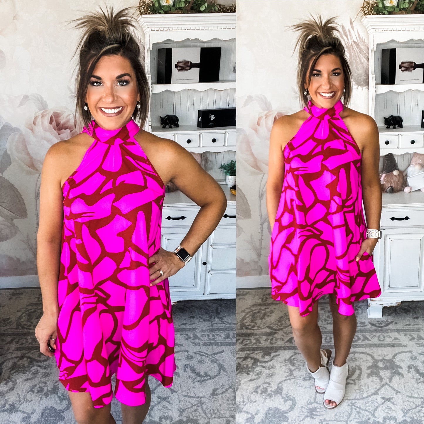 Hang on Tight Dress - Magenta