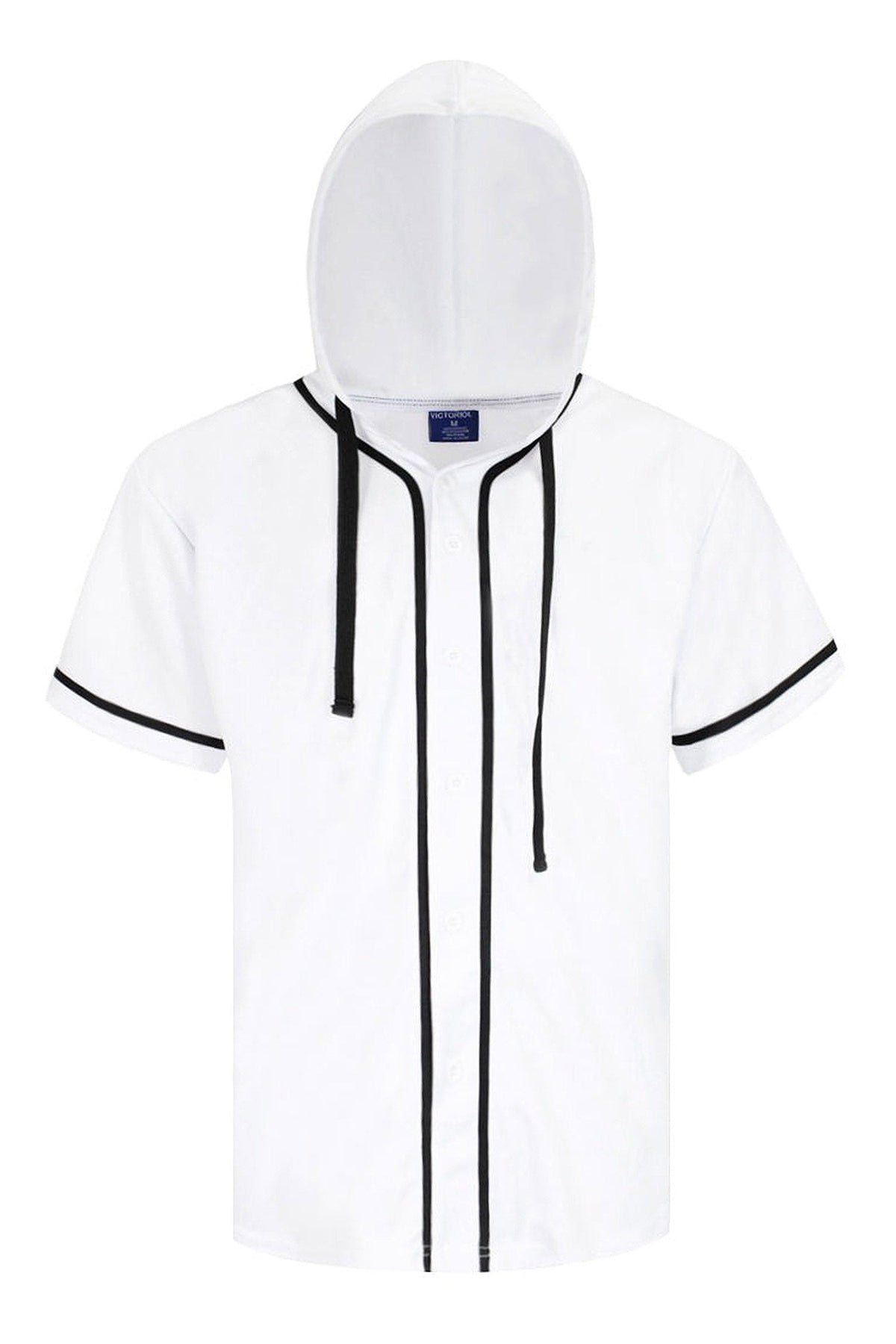 Men's Essential Hooded Baseball Short Sleeve Jersey