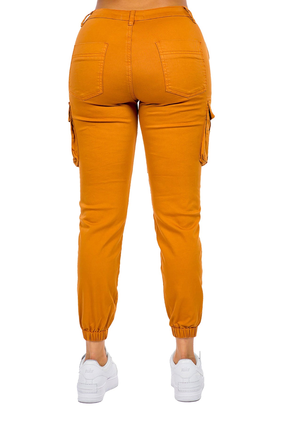 Women's Essential Basic Cropped Colored Cargo Joggers (New Colorways)