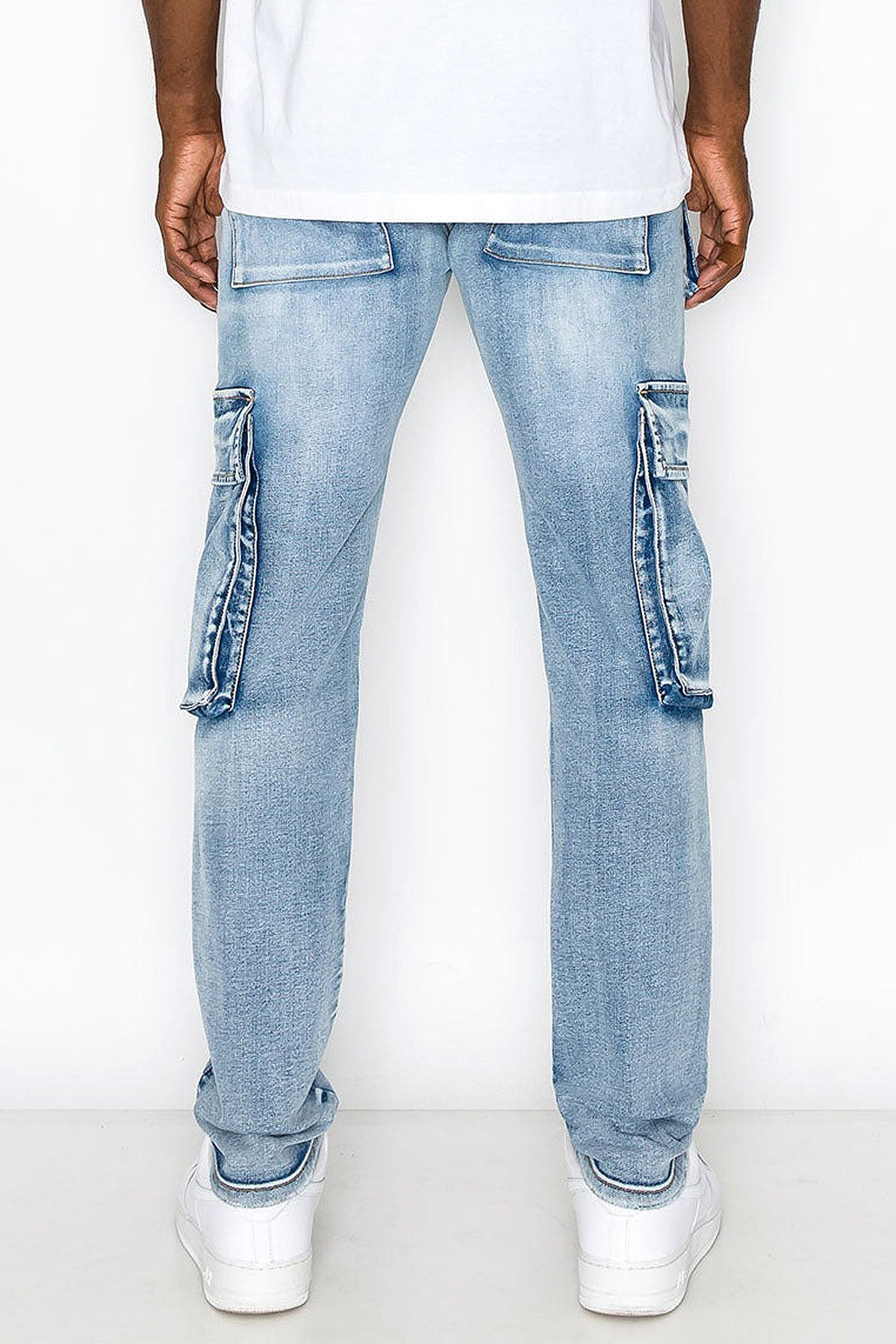 Utility Cargo Multi Pockets Denim Jeans
