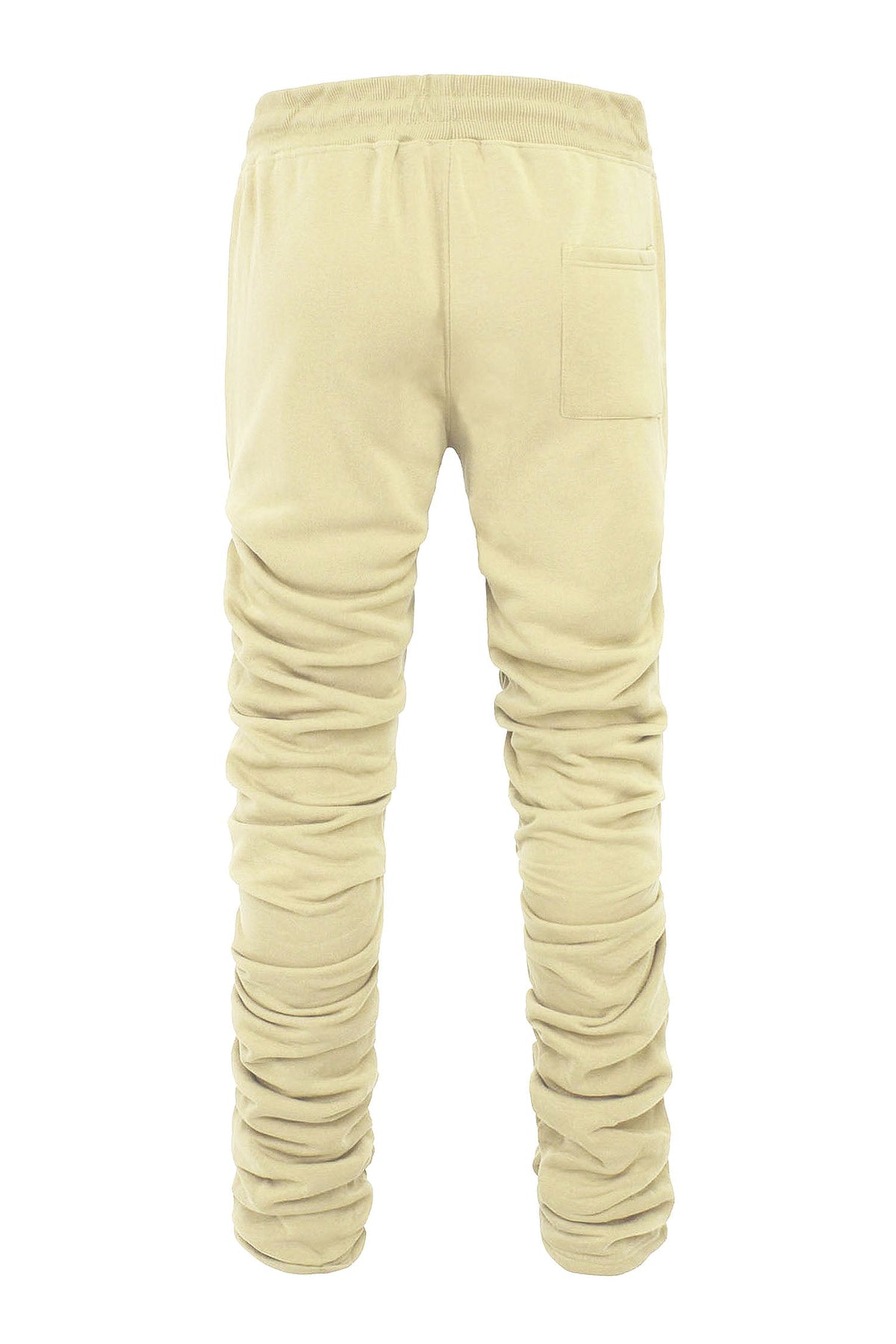 Men's Slim Flare Ruched Fleece Sweat Pants