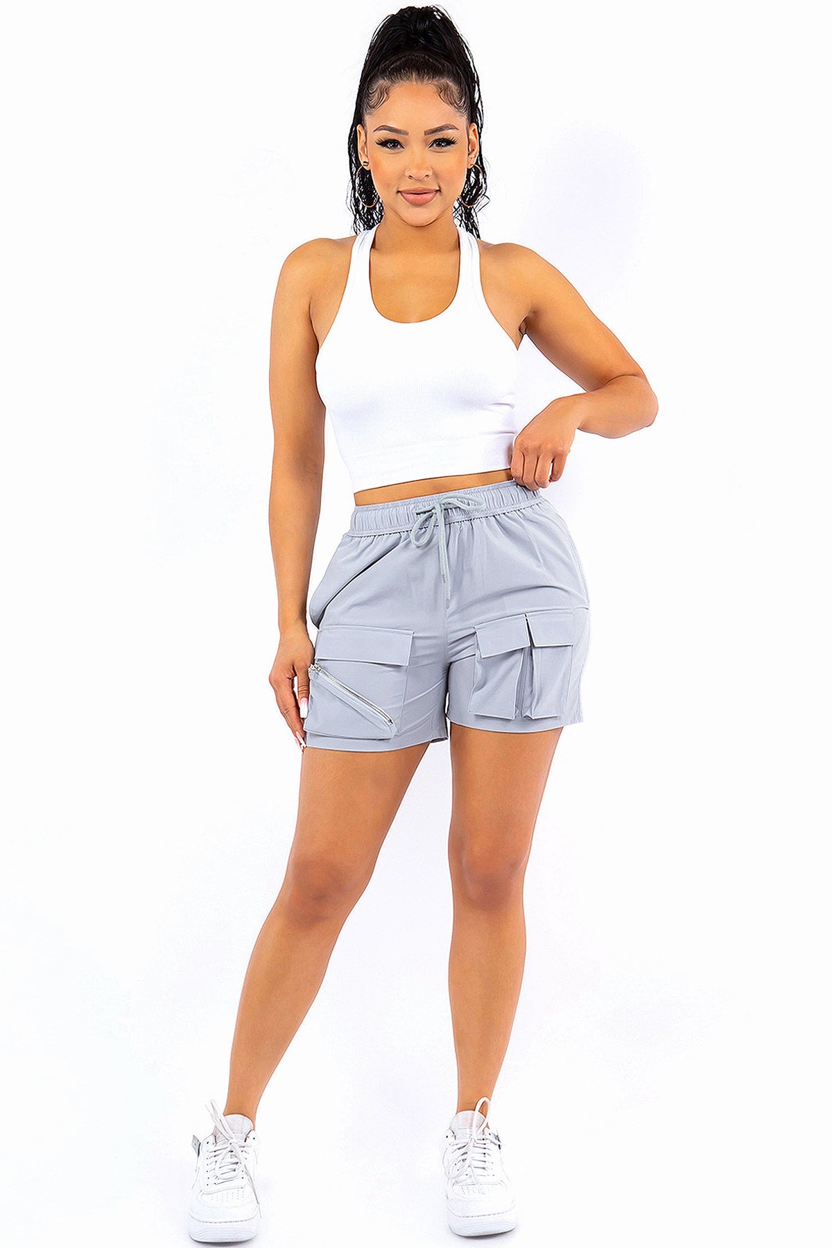 Women's Essential Light Weight Cargo Nylon Shorts
