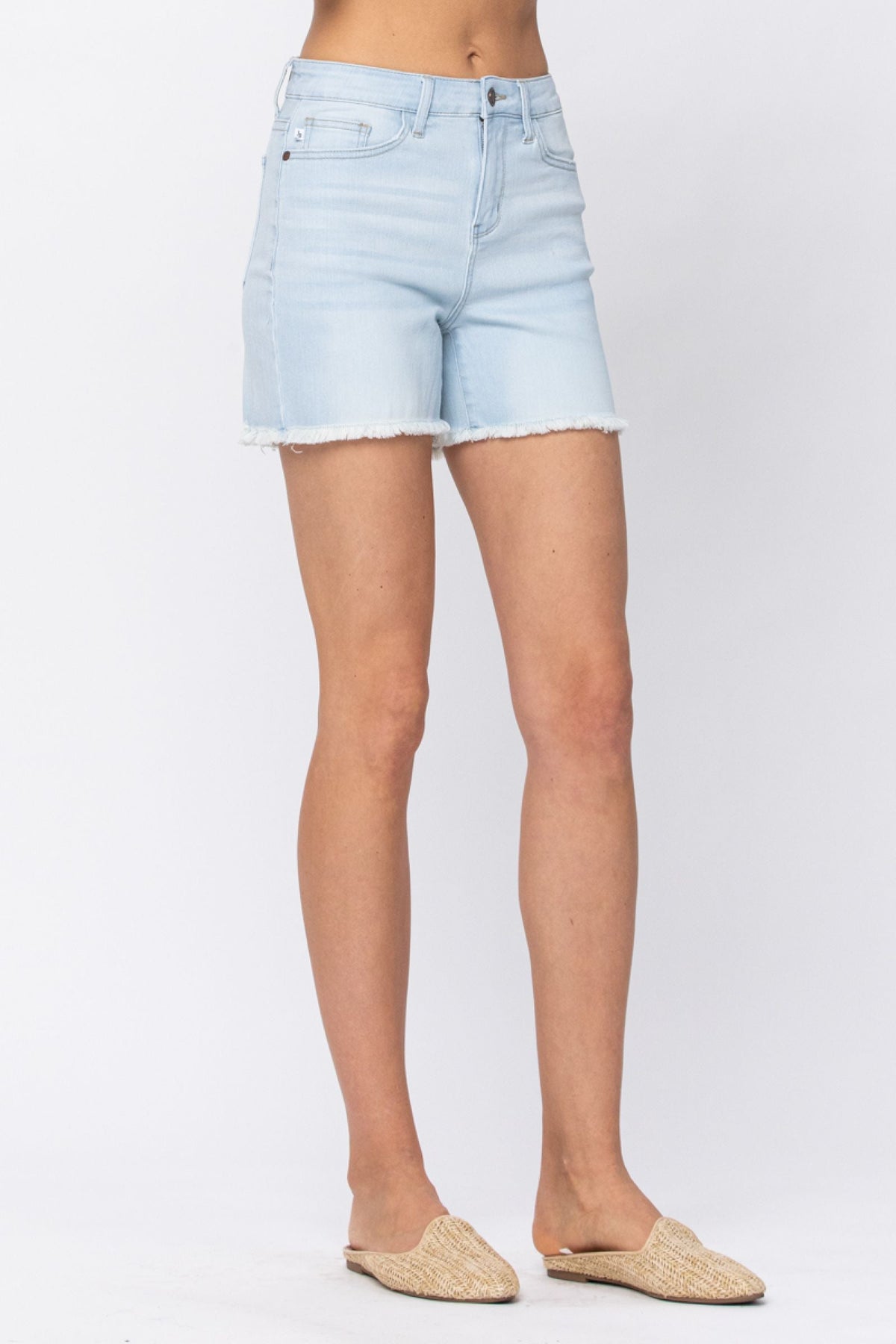 Judy Blue High Waist Bleach Light Cut Off Shorts