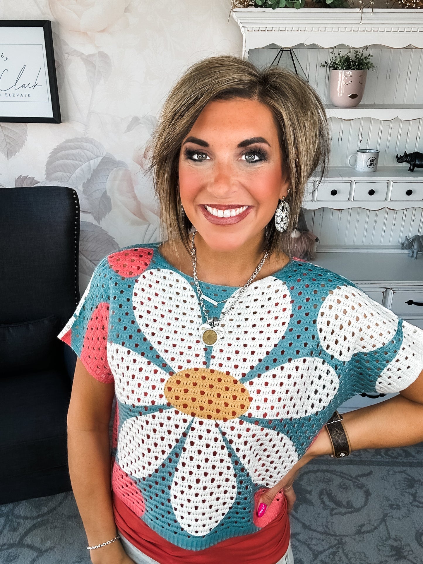 Garden Vibes Crochet Sweater