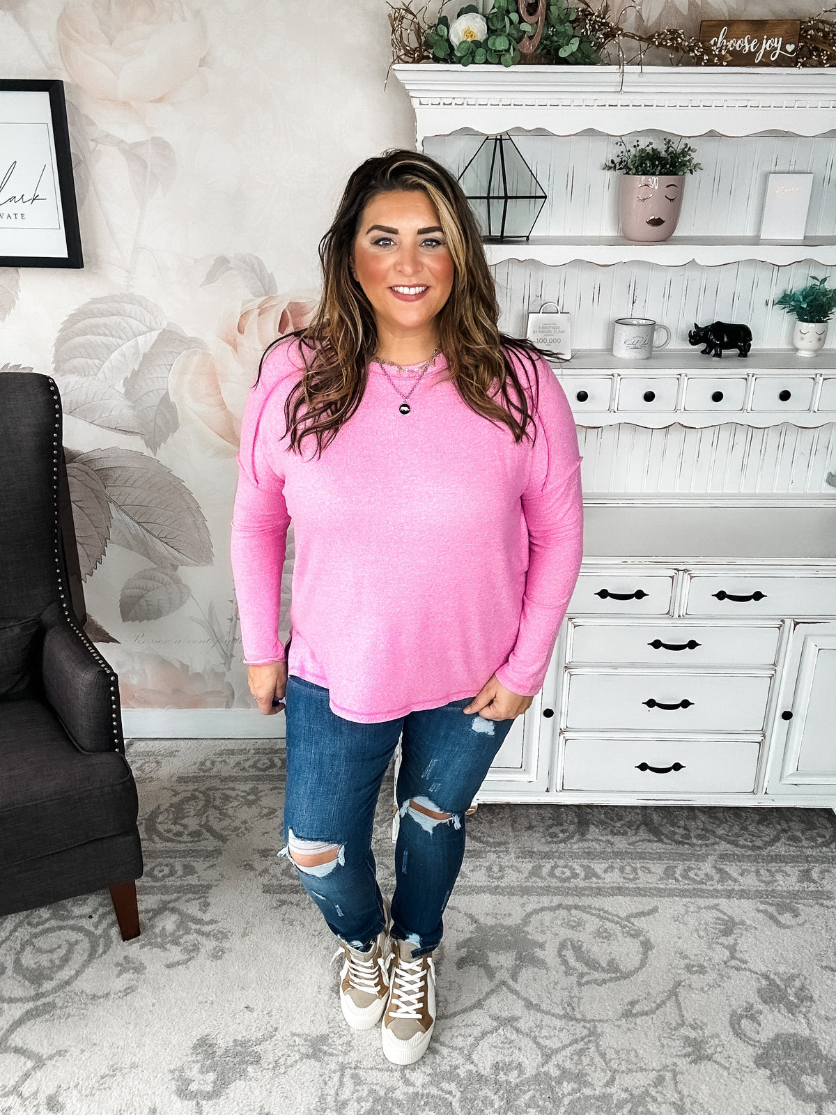 Midnight Mover Pullover - Candy Pink