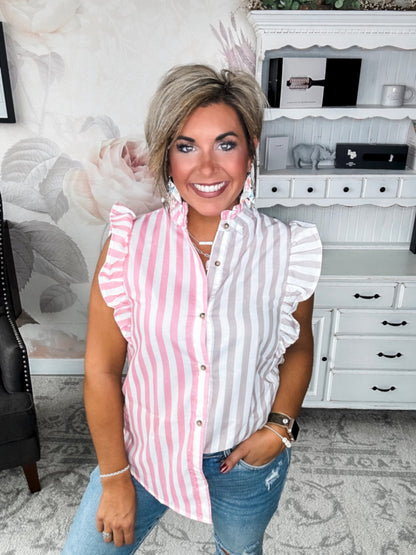 Heart Fall Fast Button Down