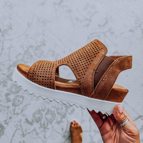 Amy Platform Sandal - Tan