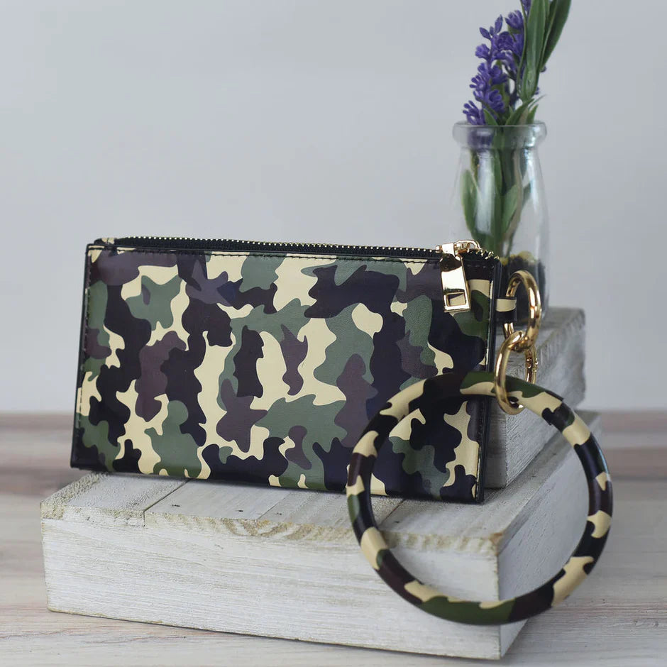 Hands Free Wristlet with Bangle Keychain (3 color options!)