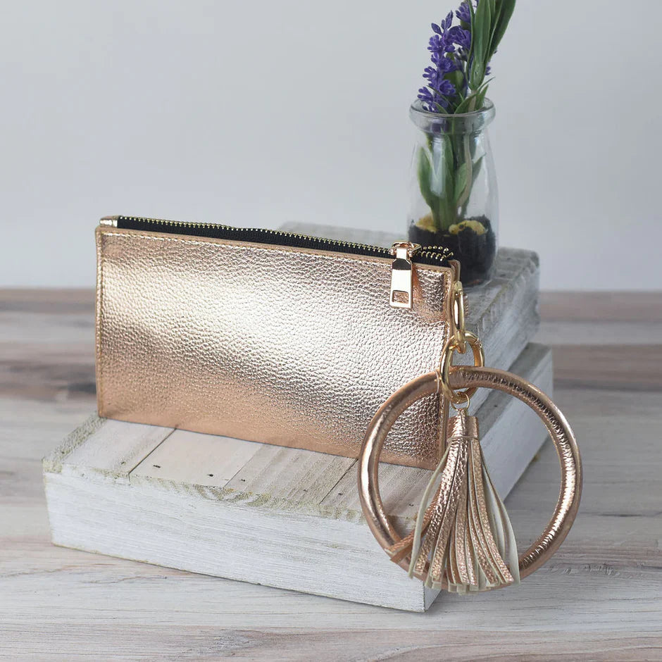 Hands Free Wristlet with Bangle Keychain (3 color options!)