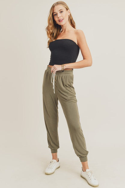Come Back Home Joggers - Olive