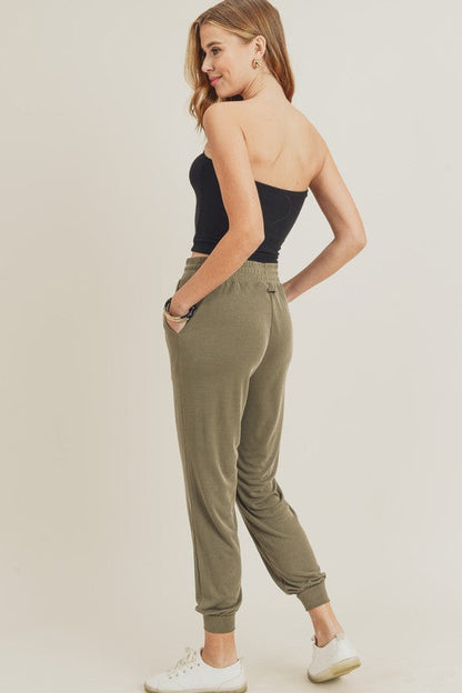 Come Back Home Joggers - Olive