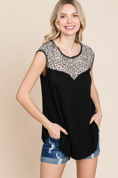 Just a Flirt Lace Detail Tank - Ivory