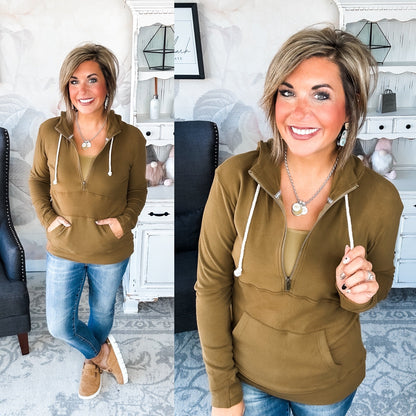 Ampersand Avenue - Halfzip Hoodie Performance Fleece -  Lemongrass