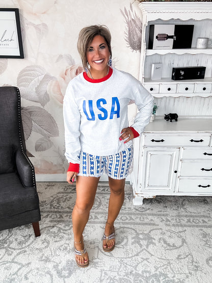 Ampersand Avenue University Pullover - Home of the Brave