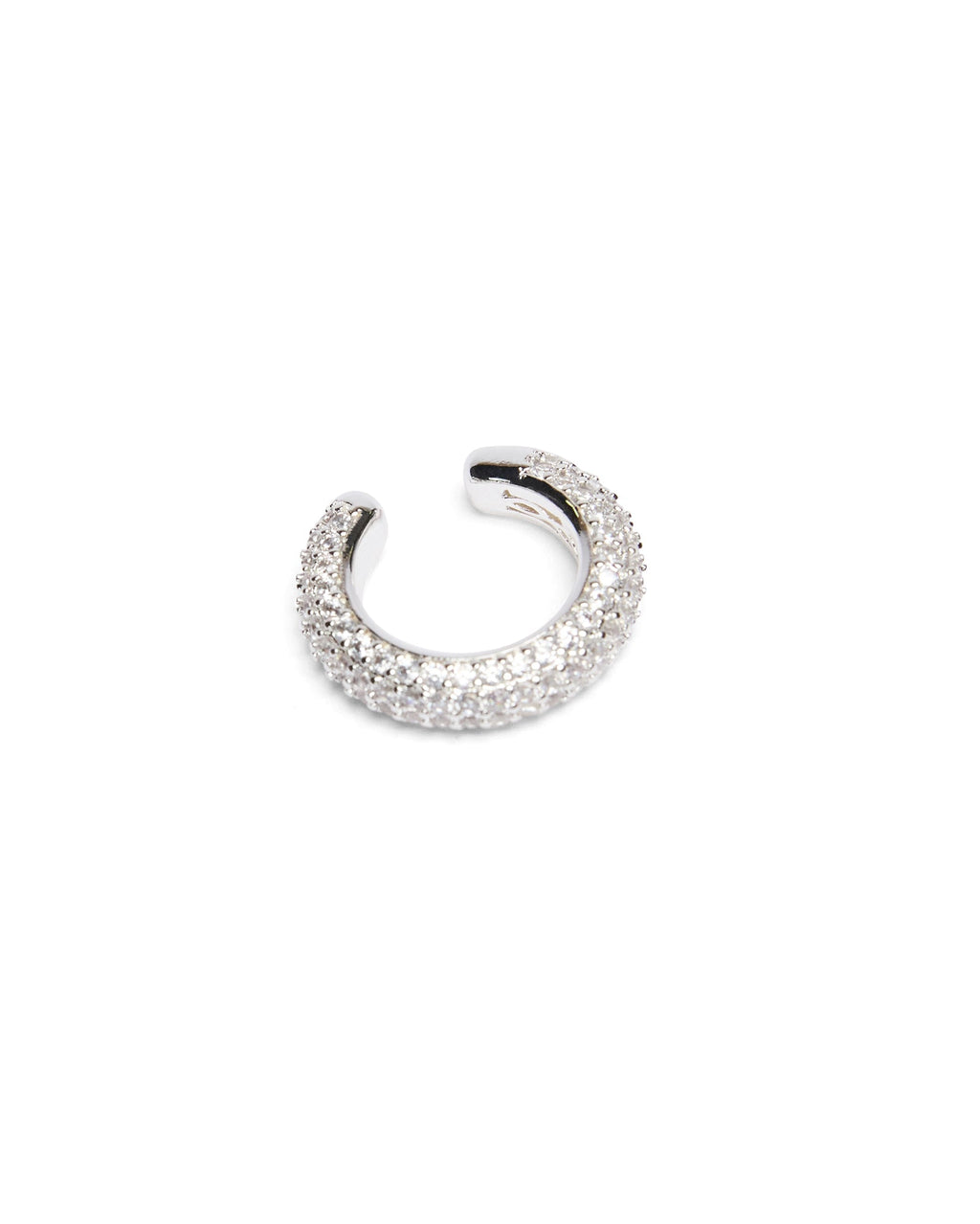 KRYSTAL RIPPLE EAR CUFF SILVER