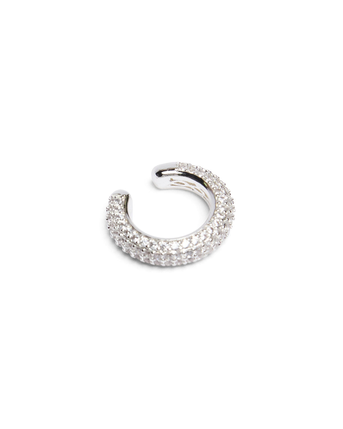 KRYSTAL RIPPLE EAR CUFF SILVER