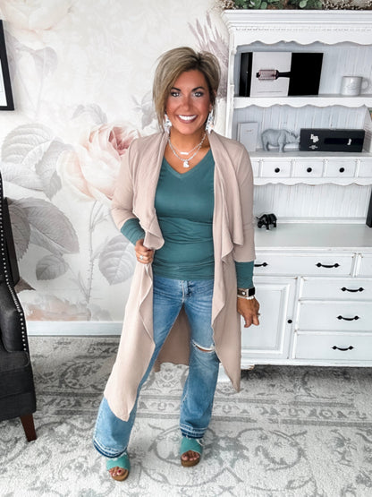 Feelings of Hope Draped Front Duster