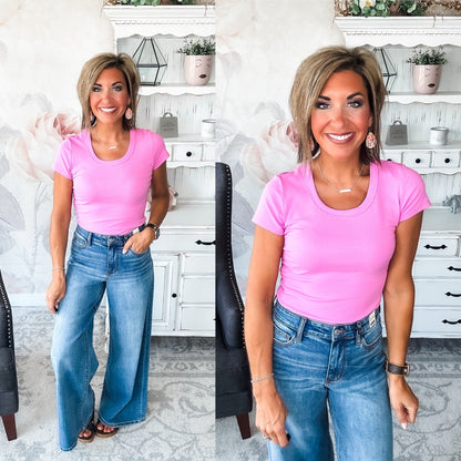 Could Go Back Short Sleeve Tee - Lilac