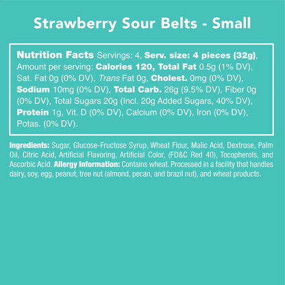 Candy Club - Strawberry Sour Belts