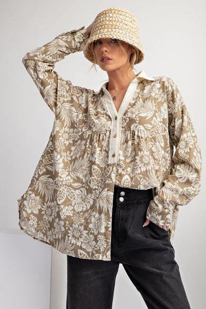 Came Along Long Sleeve Button Down