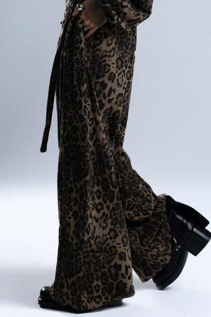 Rami Leopard Wide Sweatpants