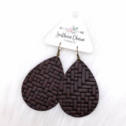 2.5" Diamond Basket Weave Collection - Brown