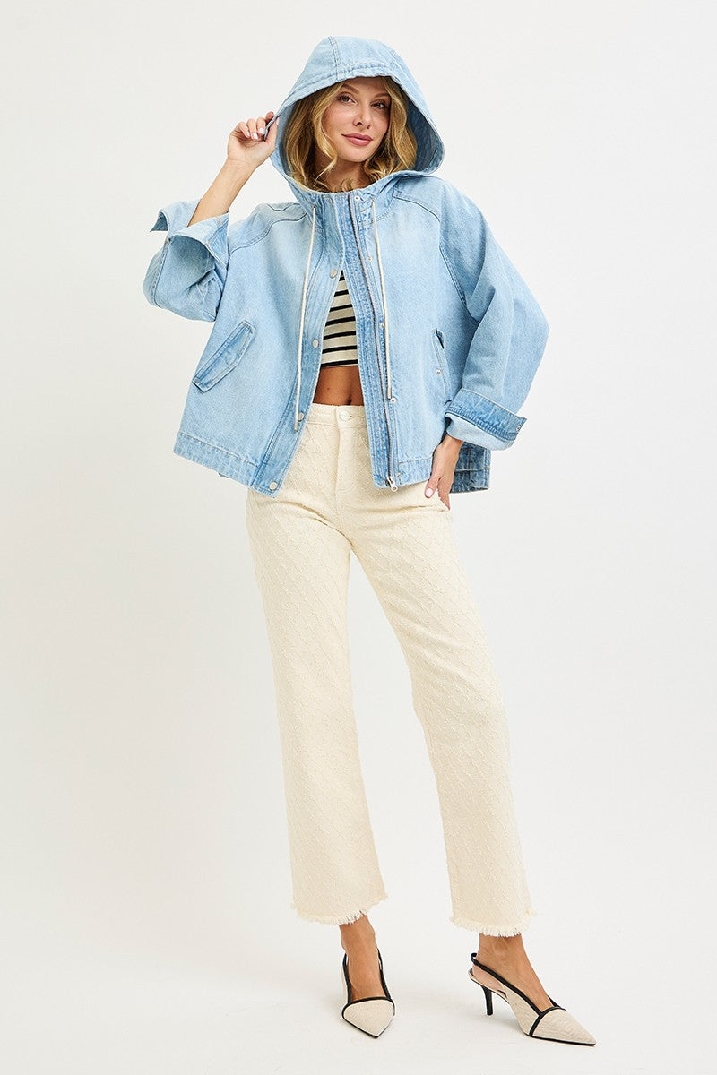 All That She Wants Hooded Jean Jacket