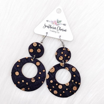 Black Moonshine Double O's Corkies Earrings
