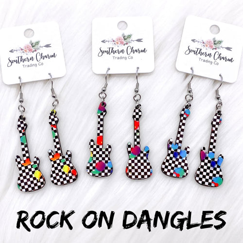 2" Rock On Dangle Earrings