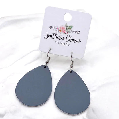 1.5" Shades of Grey Mini Collection - Grey Baby Chopper Earrings