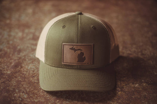 Michigan Silhouette Hat - Moss/Khaki