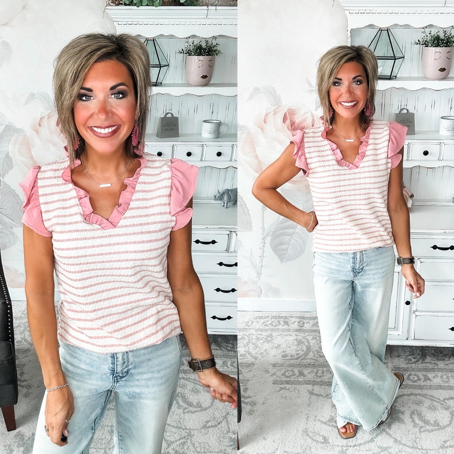 Mend A Broken Heart Top - Rose
