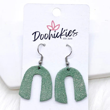 1.5" Lil' Aurora Shimmer Rainbow Earrings - Green