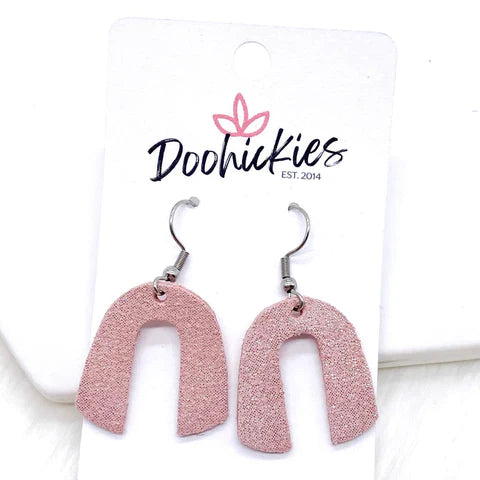 1.5" Lil' Aurora Shimmer Rainbow Earrings - Pink