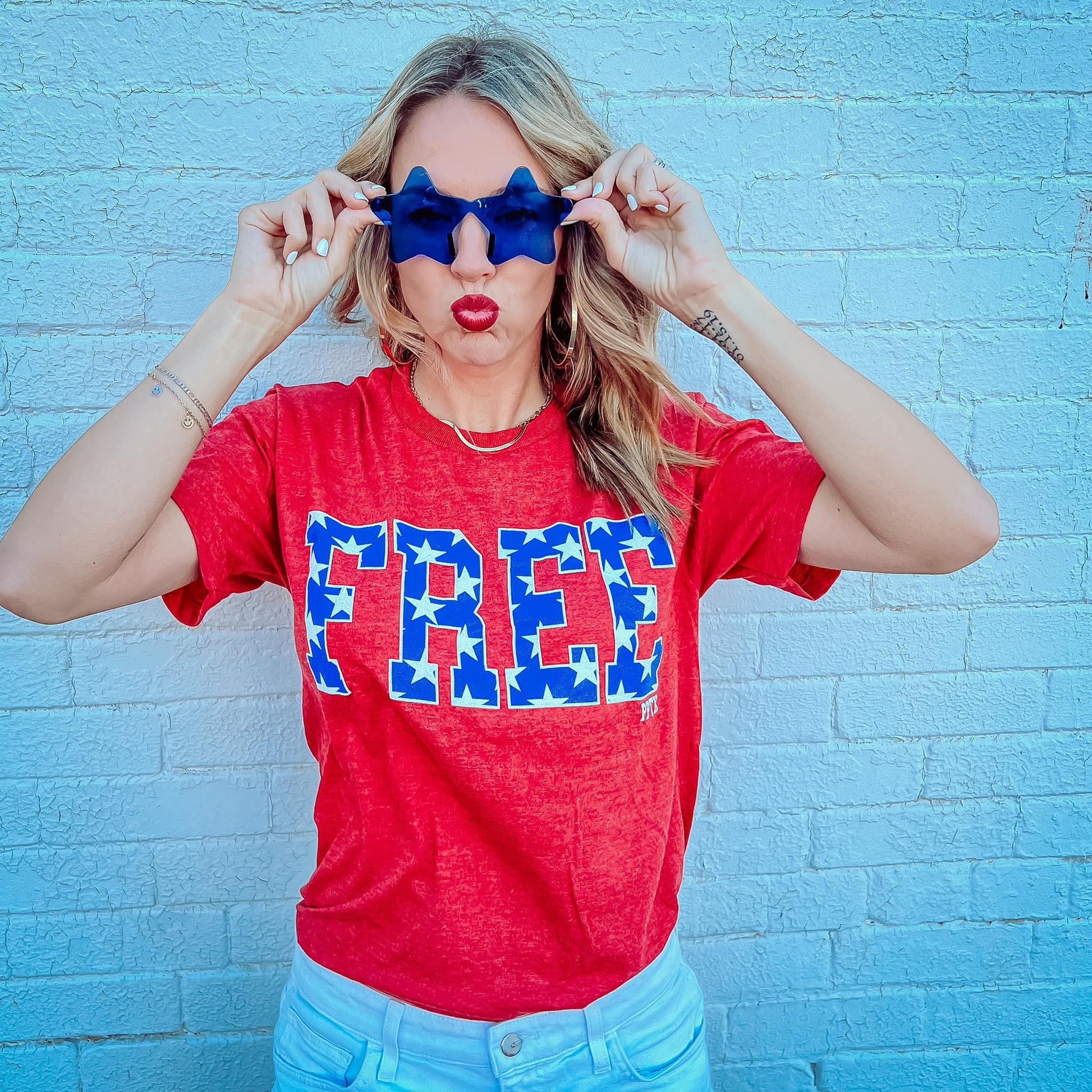 Free Glitter Graphic Tee