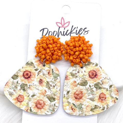 2" Summer Jasmine Earrings - Sunflowers