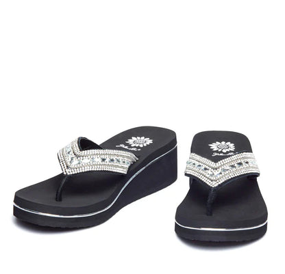 Marcy Wedge Sandal - Clear