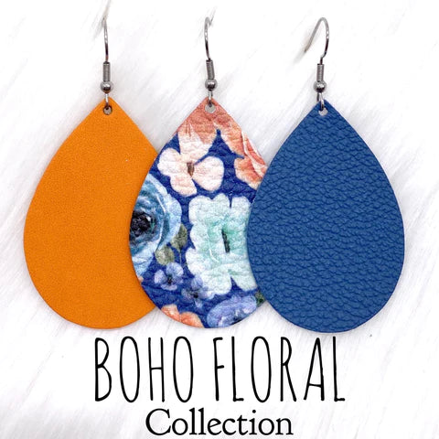 2" Boho Floral Mini Collection - Blue