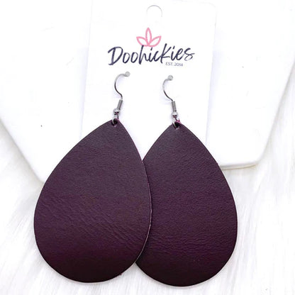 2.5" Watercolor Branches Mini Collection - Deep Plum Baby Chopper Earrings
