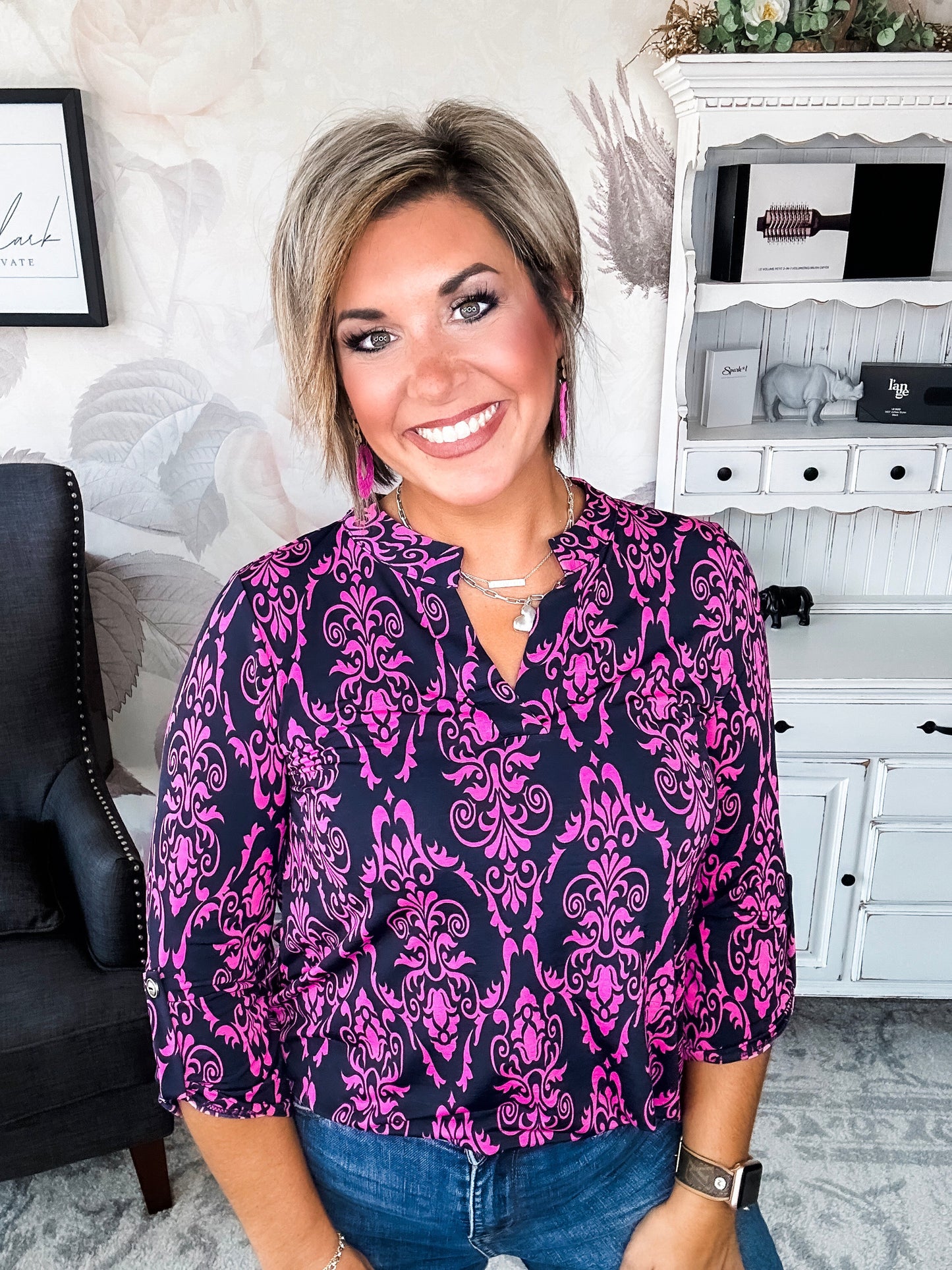 Figure It Out Top - Navy