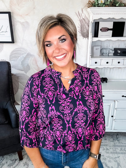 Figure It Out Top - Navy