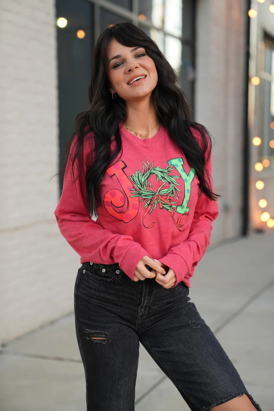 Joy Long Sleeve Graphic Tee
