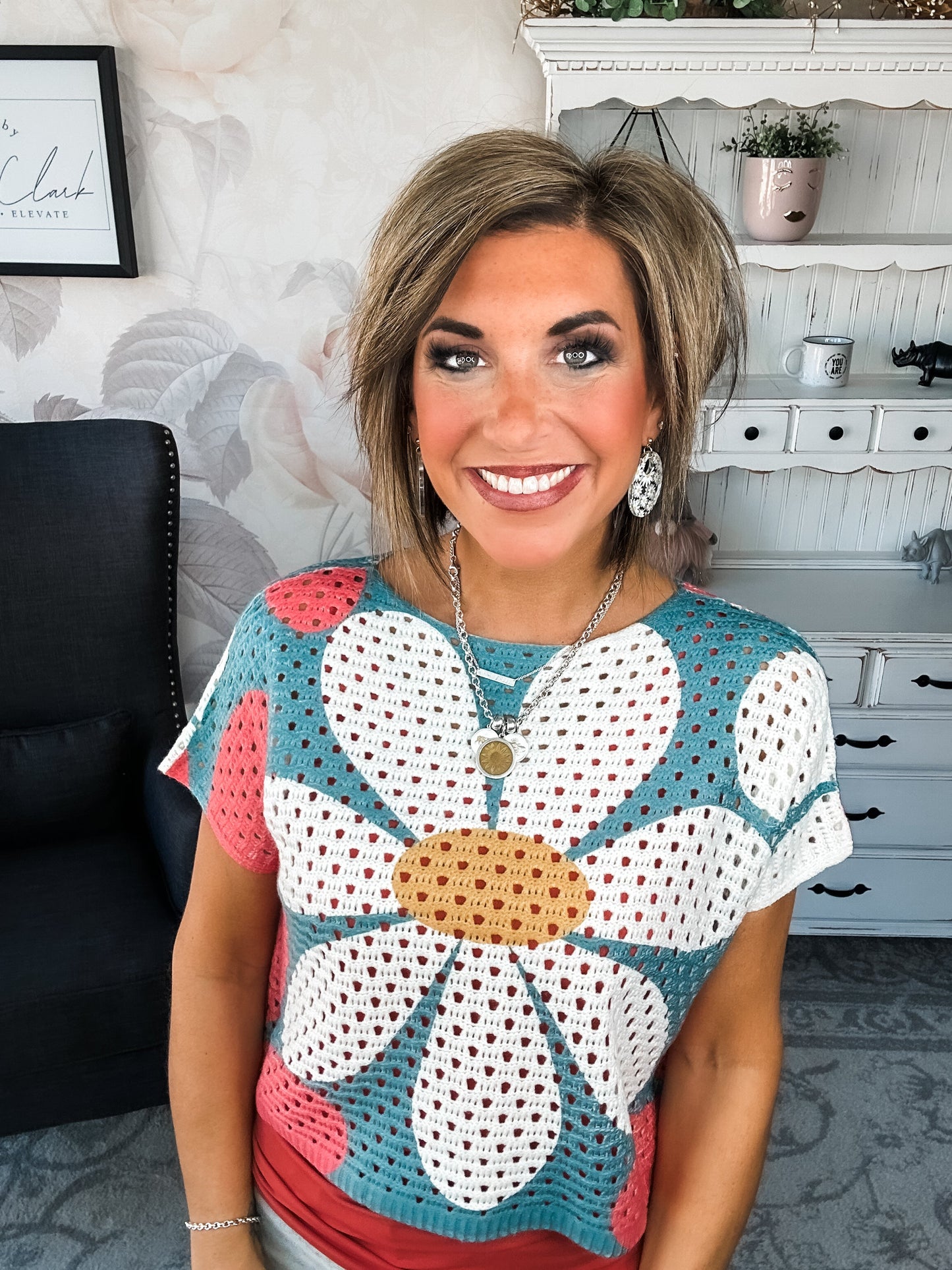 Garden Vibes Crochet Sweater